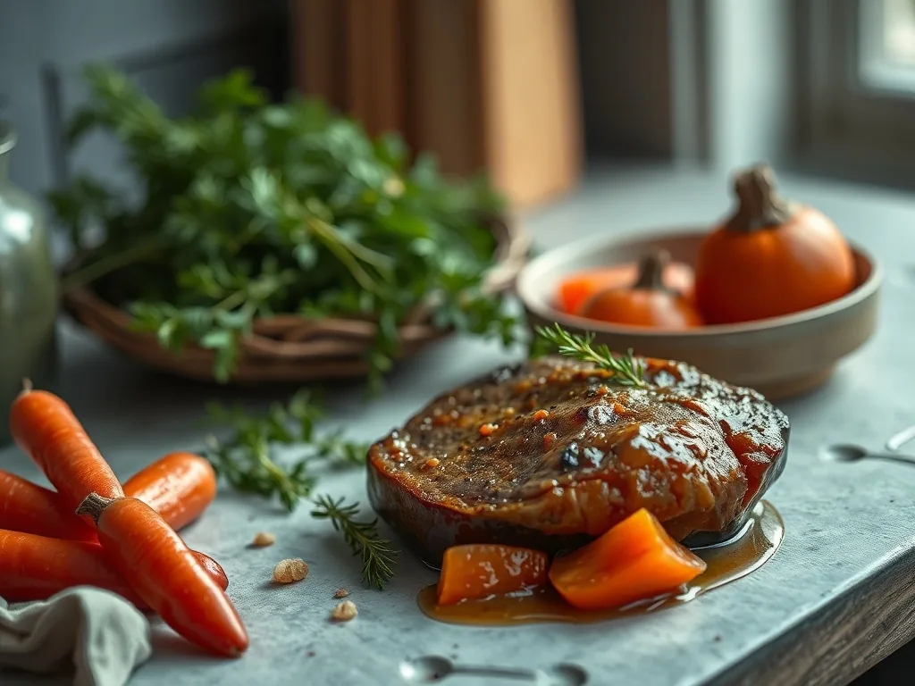 Plat de boeuf carotte pomme de terre cuisiné au Cookeo, viande effilochée, carottes fondantes et pommes de terre entières