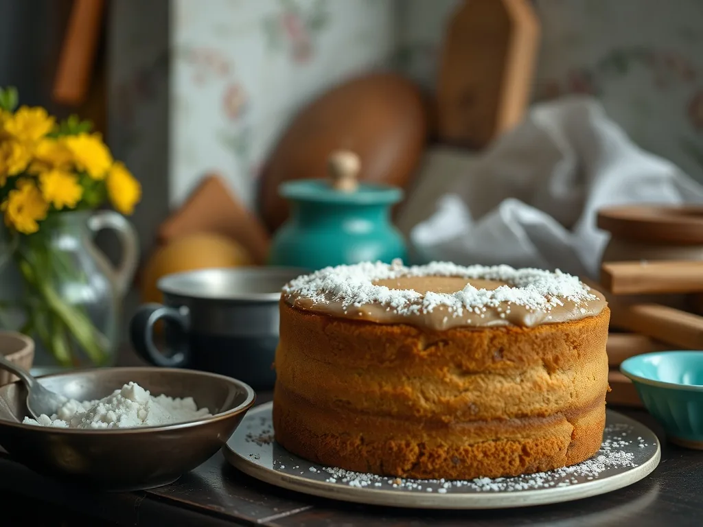 Tranche de cake au thon sans œuf, mie serrée et humide, avec des morceaux de thon et d'olives vertes visibles, posée sur une